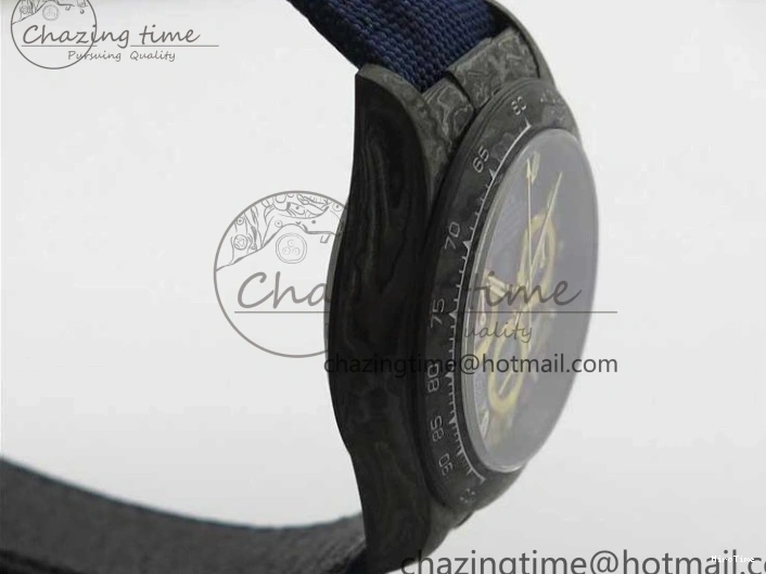 MiroTime 0406 Daytona DIW Carbon OMF Best Edition Blue Paint Dial on Deep Blue Nylon Strap A Tailored 2842